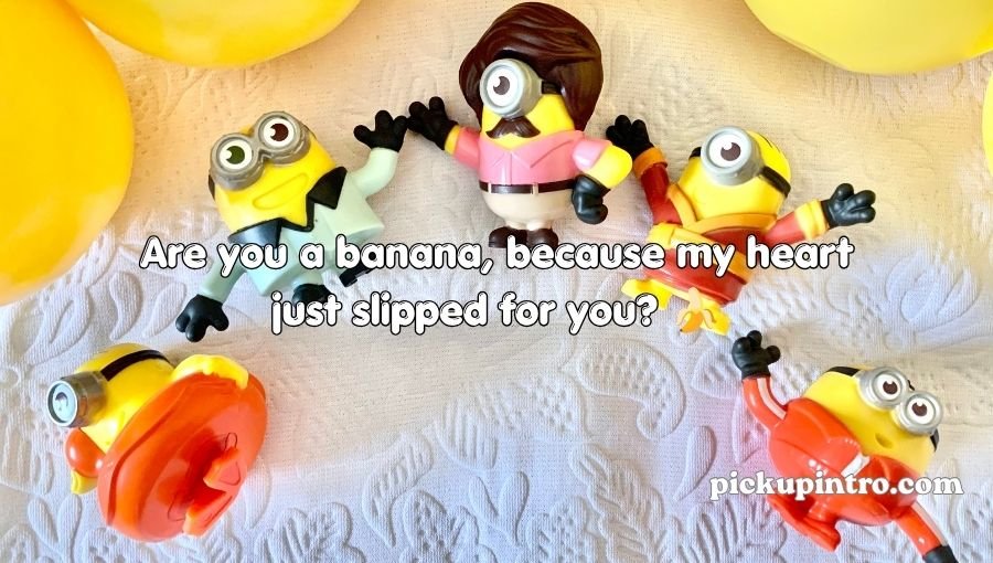 Adorable Minion character posing with bananas