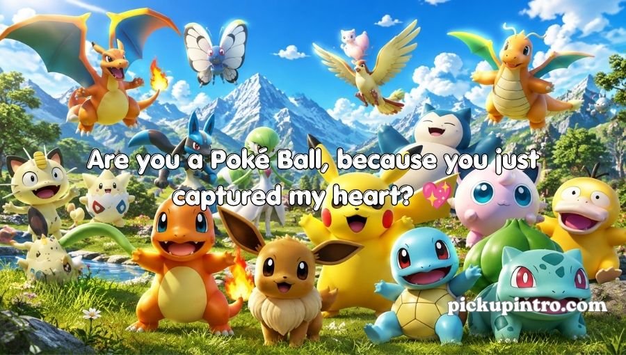 Pokémon themed romantic scene for fans