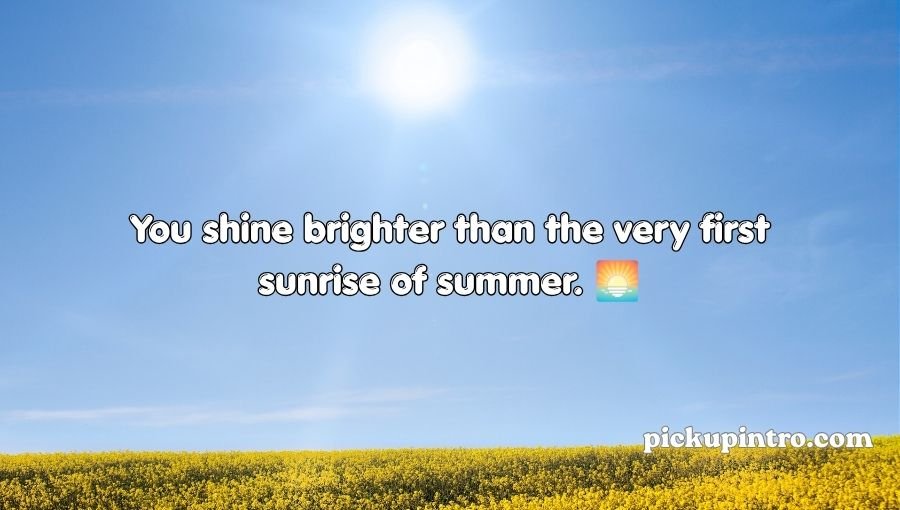 Summer Pick Up Lines