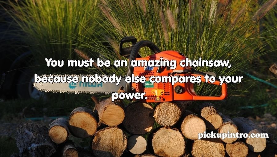 Amazing chainsaw-themed creative and romantic concept