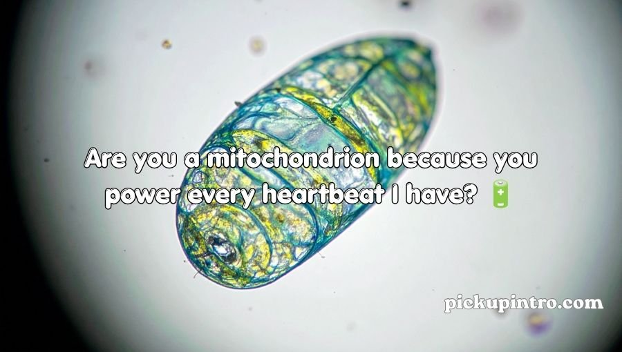 Funny and flirty science humor inspired by mitochondria