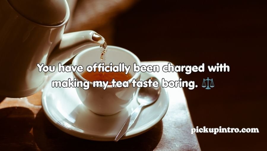 Flirty tea date with two people sharing warm drinks
