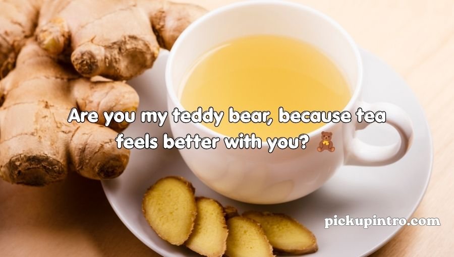 Cute couple enjoying tea together in a cozy setting