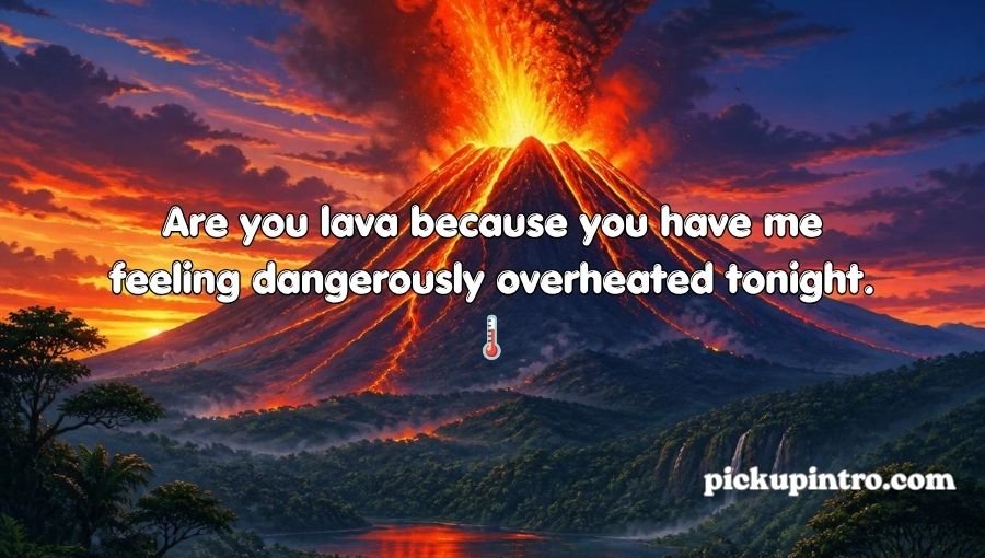 Intense volcano rizz inspired by volcanic heat