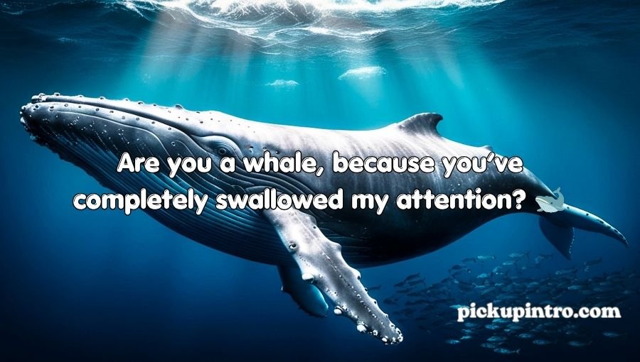 Funny whale with a cute ocean background