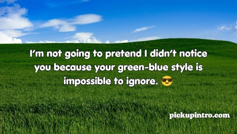 Green-Blue Pickup Lines