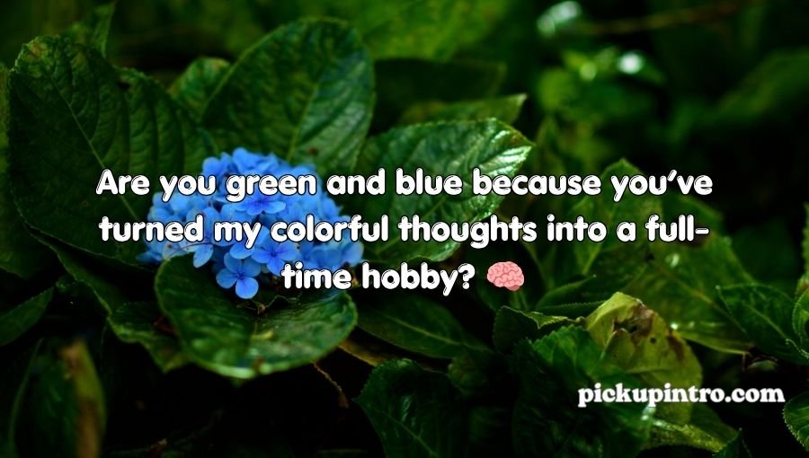 Green-Blue Pickup Lines