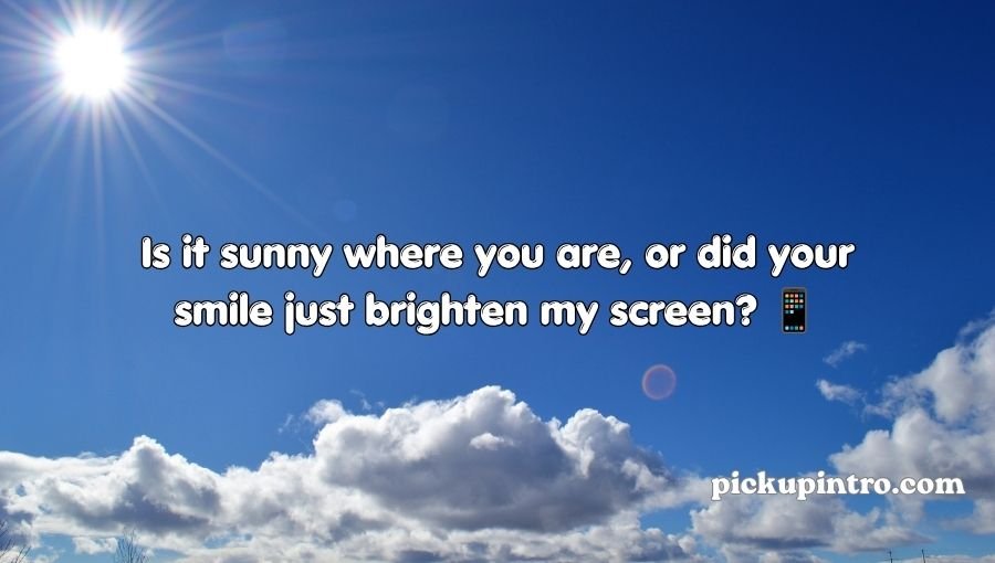 Sun Pickup Lines