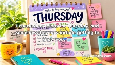 Thursday Pickup Lines